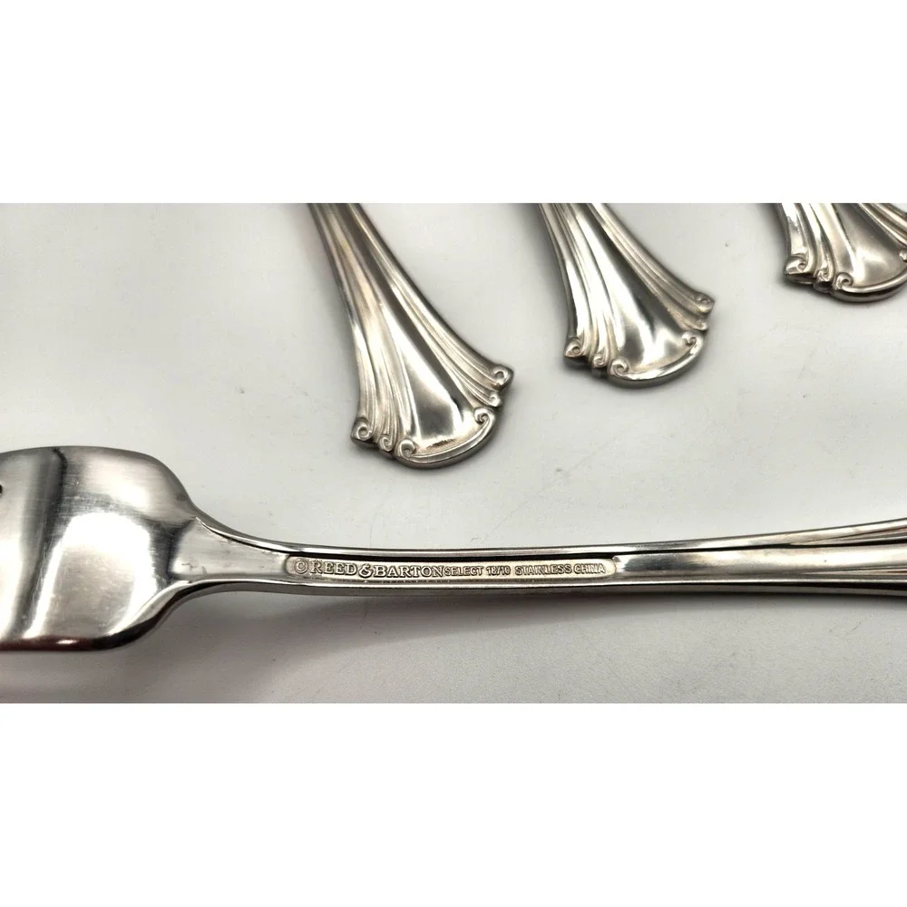 ESTORIL Reed & Barton Select Stainless Flatware ~ 4 Dinner Forks